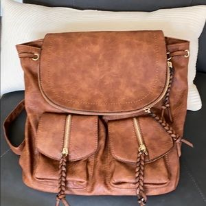 Vegan leather backpack used once